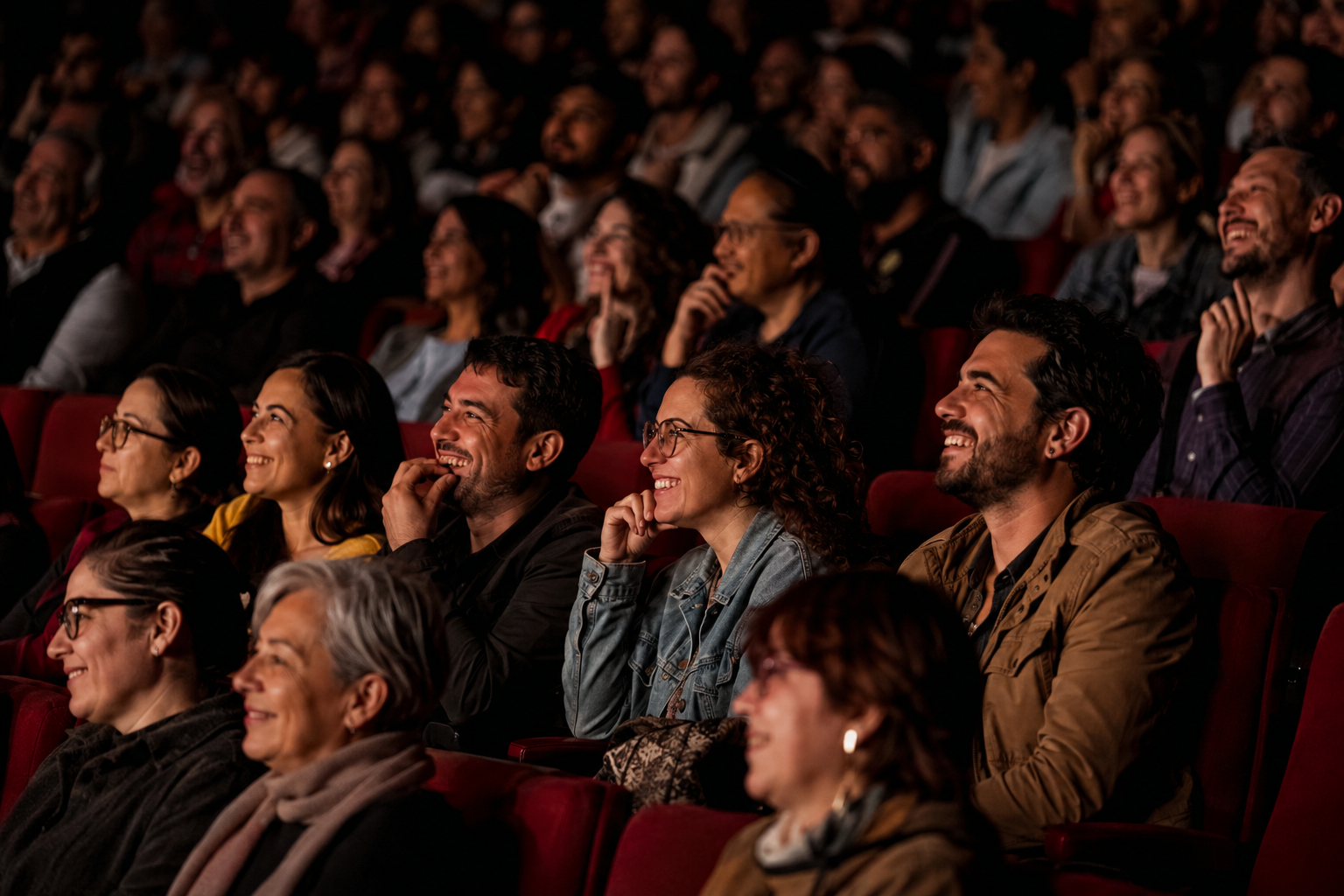 Público disfrutando una función de teatro en vivo